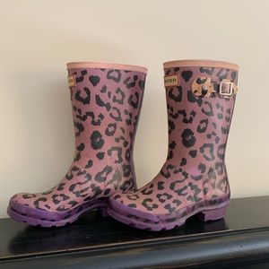 Girls size 12 Hunter rain boots